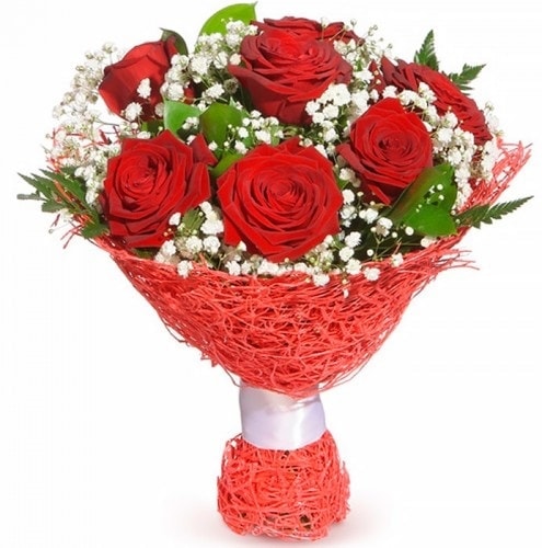 7 adet kırmızı gül buketi  Diyarbakır çiçek yolla , çiçek gönder , çiçekçi  